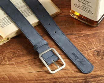 Cinturón de cuero personalizado para hombre, regalo para marido, cinturón artesanal a medida, regalo para el Día del Padre, regalo de aniversario, regalos para él, cinturón grabado.