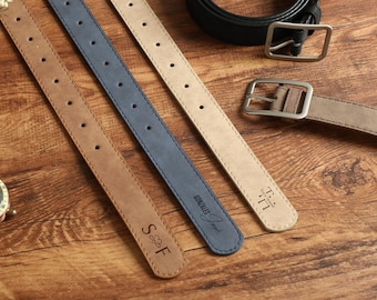 Cinturón de cuero personalizado para hombre, regalo para marido, cinturón artesanal a medida, regalo para el Día del Padre, regalo de aniversario, regalos para él, cinturón grabado.