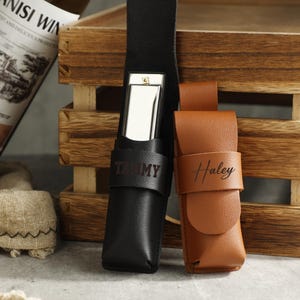 Regalo para armonicista, estuche de cuero personalizado para armónica, funda personalizada para armónica, estuche para arpa, bolsillo para arpa, regalos para padrinos de boda, regalo musical