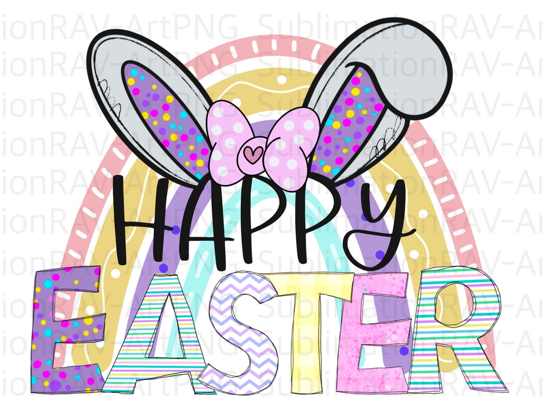 Happy Easter PNG Easter Png Easter Sublimation Easter Bunny - Etsy