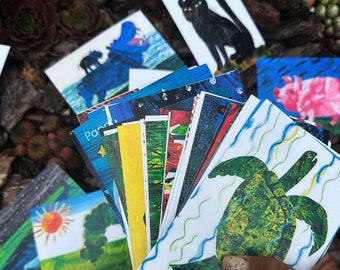 Eric Carle 100 Postcards Set | Instant Download | Not editable | Very Hungry Caterpillar Cards