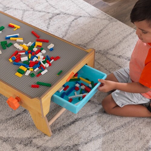 Toddler Brick and Block Activity Table - shops Fun Table Toy