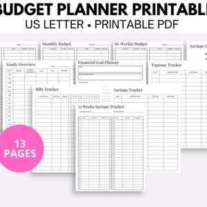June Monthly Minimal Budget Planner | Bullet Journal | Budget Organizer |  Income Tracker | Bill Tracker | Debt Tracker | Savings Tracker