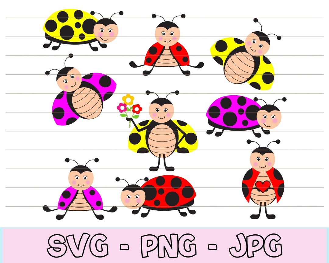Cute Ladybug Svg for Shirt and Mug, Ladybug Svg, Bugs Svg, Bugs for ...