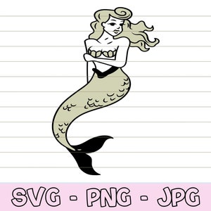 Siren svg, Tintenmeister, Tattoo Design svg, Tattoo Shirt svg, Tattoo Art, Old School Tattoo, Tattoo Clip Art, Tattoo Vektor, SVG, PNG, JPG.