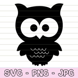 Cute Owl svg, Owl Cut File, Owl Silhouette svg, Owl Baby Shower, Owl Shirt svg, Owl Clipart, Owl Vector, Funny Owl, Animal Kids, Animals svg