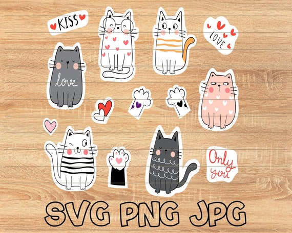 Cat stickers Cricut Design