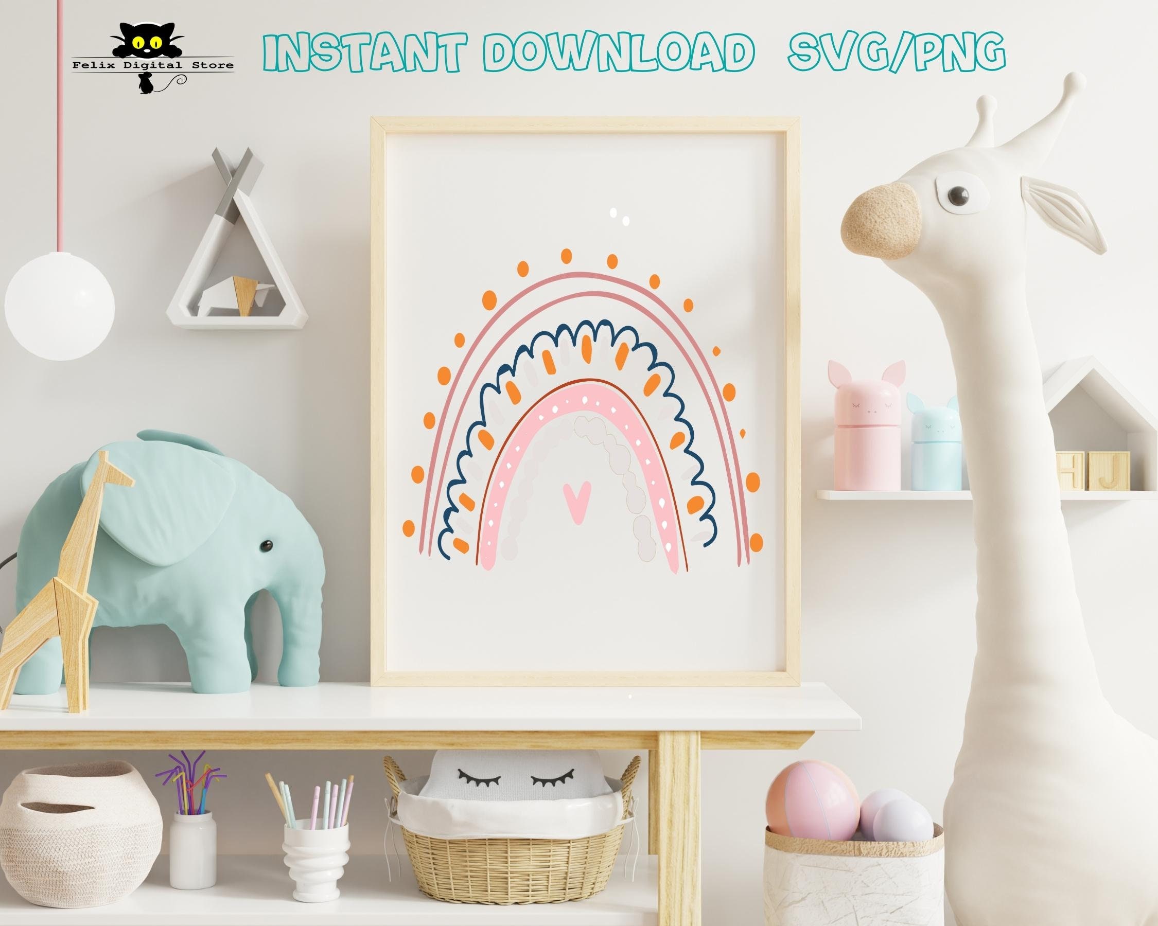 Boho Rainbow SVG Cut File Pastel Rainbow SVG Boho Rainbow - Etsy