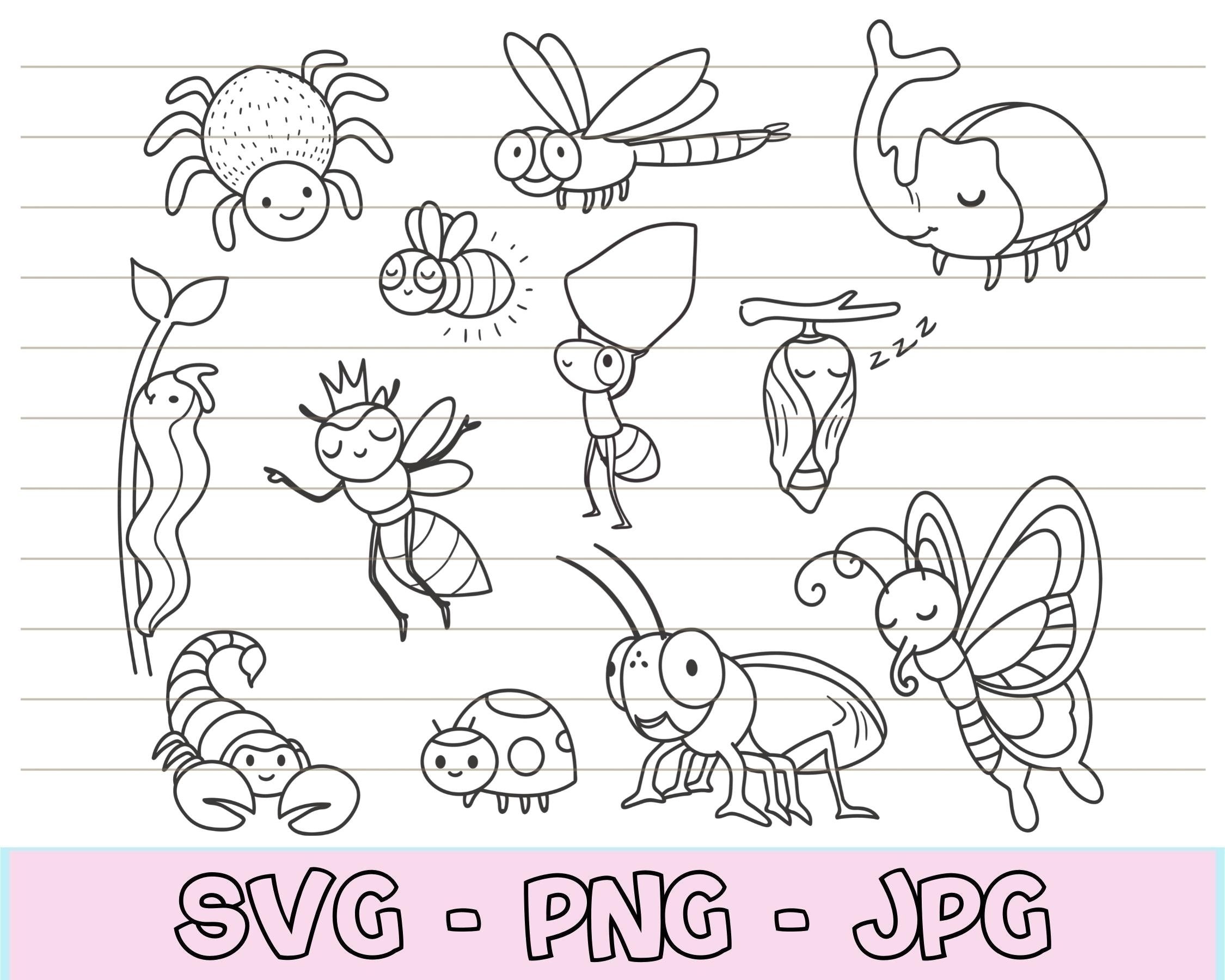Bugs Svg Cute Bugs Svg for Shirt and Mug Bugs for Kids Bugs - Etsy ...