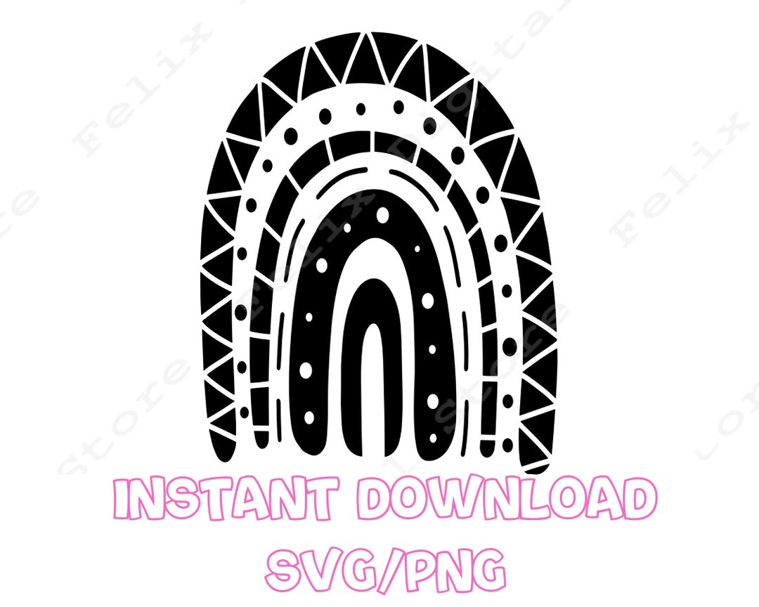 Boho Rainbow SVG Cut File, Pastel Rainbow SVG, Boho Rainbow, Rainbow ...