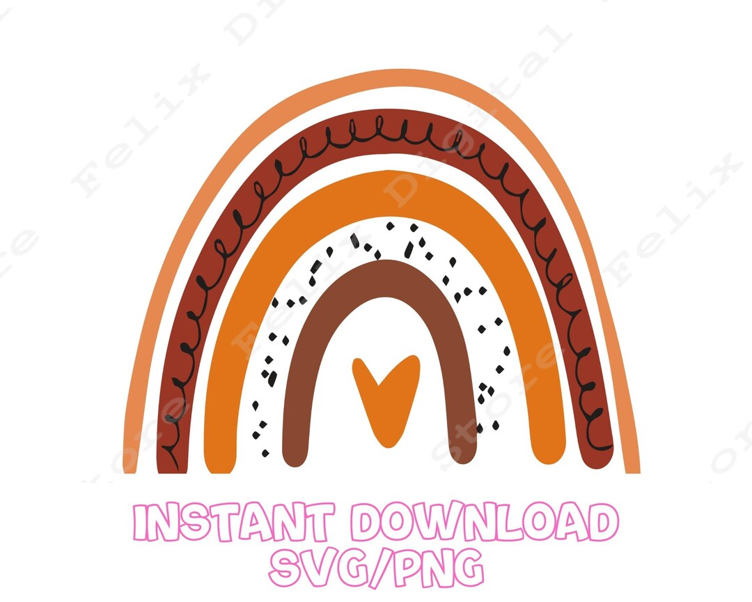 Boho Rainbow SVG Cut File, Pastel Rainbow SVG, Boho Rainbow, Rainbow ...