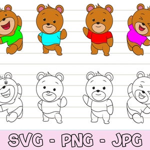 Teddy Bear svg Cricut, Cute Teddy Bear svg, Teddy Bear Shirt svg, Teddy Bear Cut File, Baby Bear svg, Teddy Bear svg, Cute Animals svg, SVG.