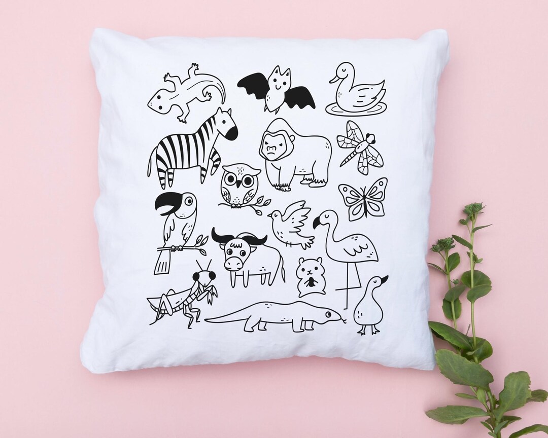 Doodle Svg, Cute Animals Svg Bundle, Animal Clipart Svg, Funny Animal ...