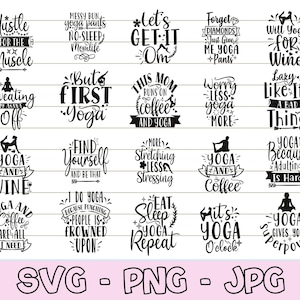 Funny Yoga Quote Svg for Shirt, Mug,  Yoga Clipart, Motivational Quote Svg, Spiritual Svg, Positive Quote Svg, Instant Download.