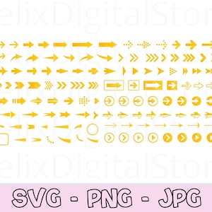 Arrow Bundle, Arrow Clipart, Cute Arrow Svg, Arrow Svg Files, Arrow Svg, Arrow Png, Instant Download, Cricut Svg Files, SVG, PNG, JPG.