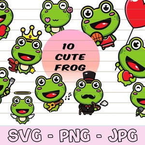 Baby Frog svg, Kawaii Frog svg, Cute Frog svg, Frog Shirt svg, Animal svg, Animals Stickers svg, Animal Clipart svg, Animals Vector svg png.