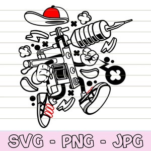 Tattoo Machine svg, Ink Master, Tattoo Design svg, Tattoo Shirt svg, Tattoo Stencil Machine, Tattoo Art, Old School Tattoo, Tattoo Clip Art.