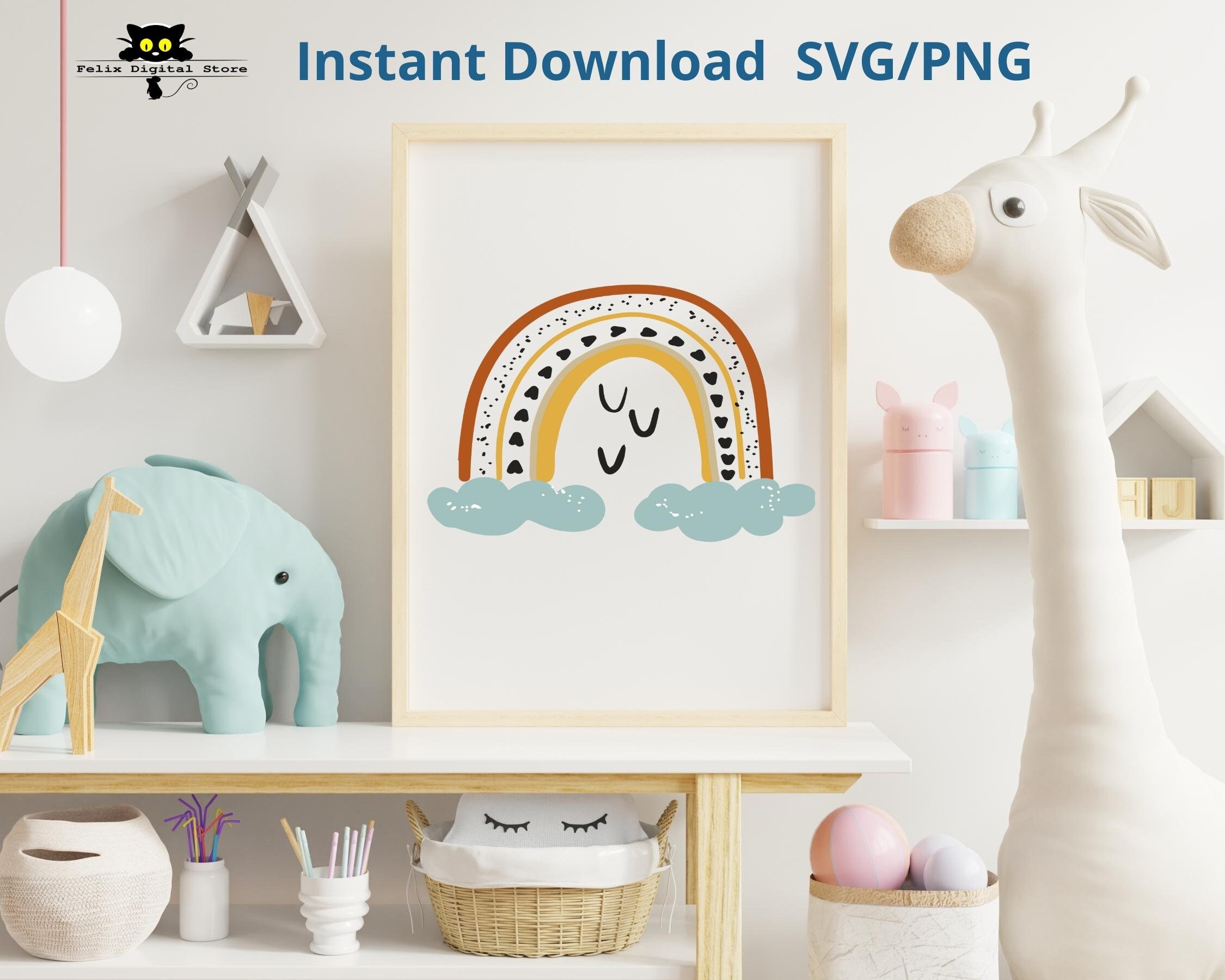 Boho Rainbow SVG Cut File Pastel Rainbow SVG Boho Rainbow - Etsy