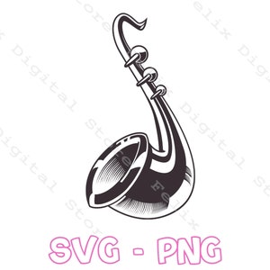 Music Svg Designs, Musical Instruments Svg, Saxophone Svg, Music Stencil, Music Svg, Digital Download.
