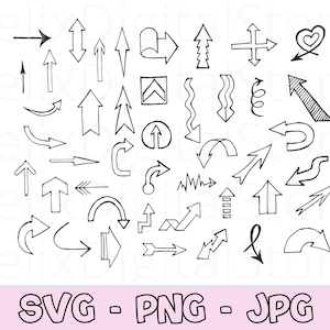 Arrow Bundle, Arrow Clipart, Cute Arrow Svg, Arrow Svg Files, Arrow Svg, Arrow Png, Instant Download, Cricut Svg Files, SVG, PNG, JPG.