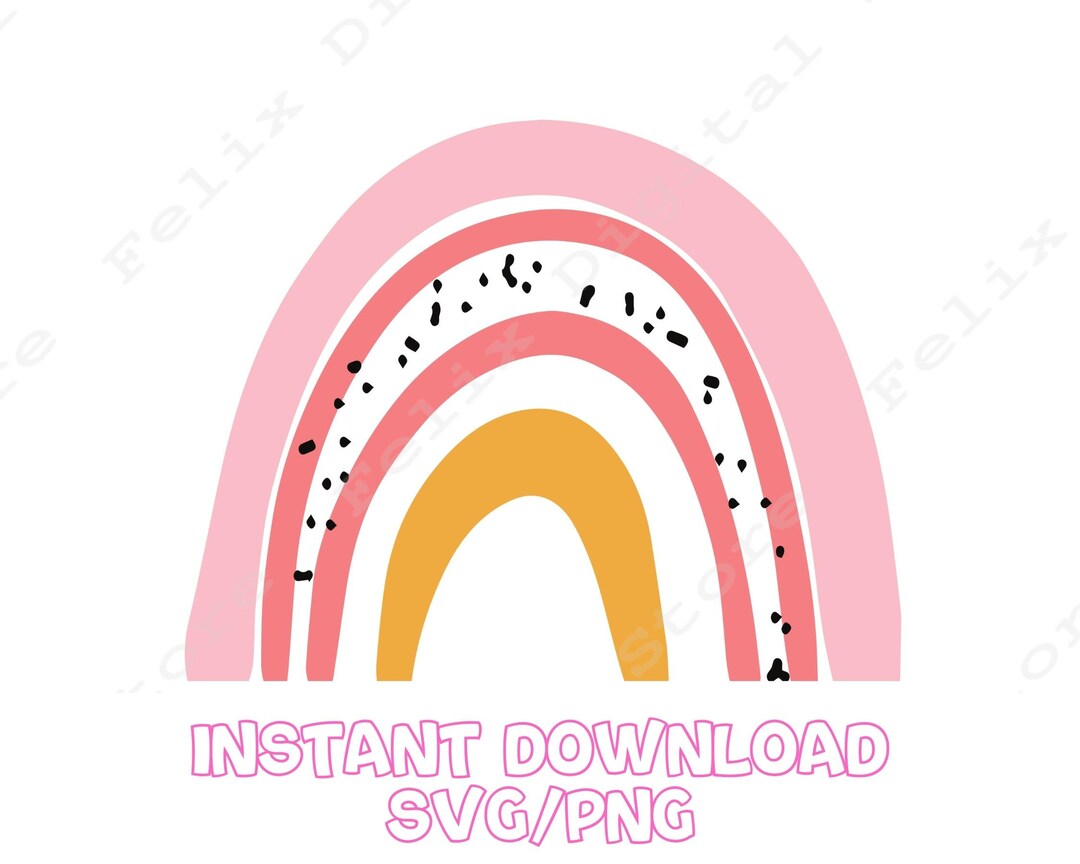 Boho Rainbow SVG Cut File, Pastel Rainbow SVG, Boho Rainbow, Rainbow ...