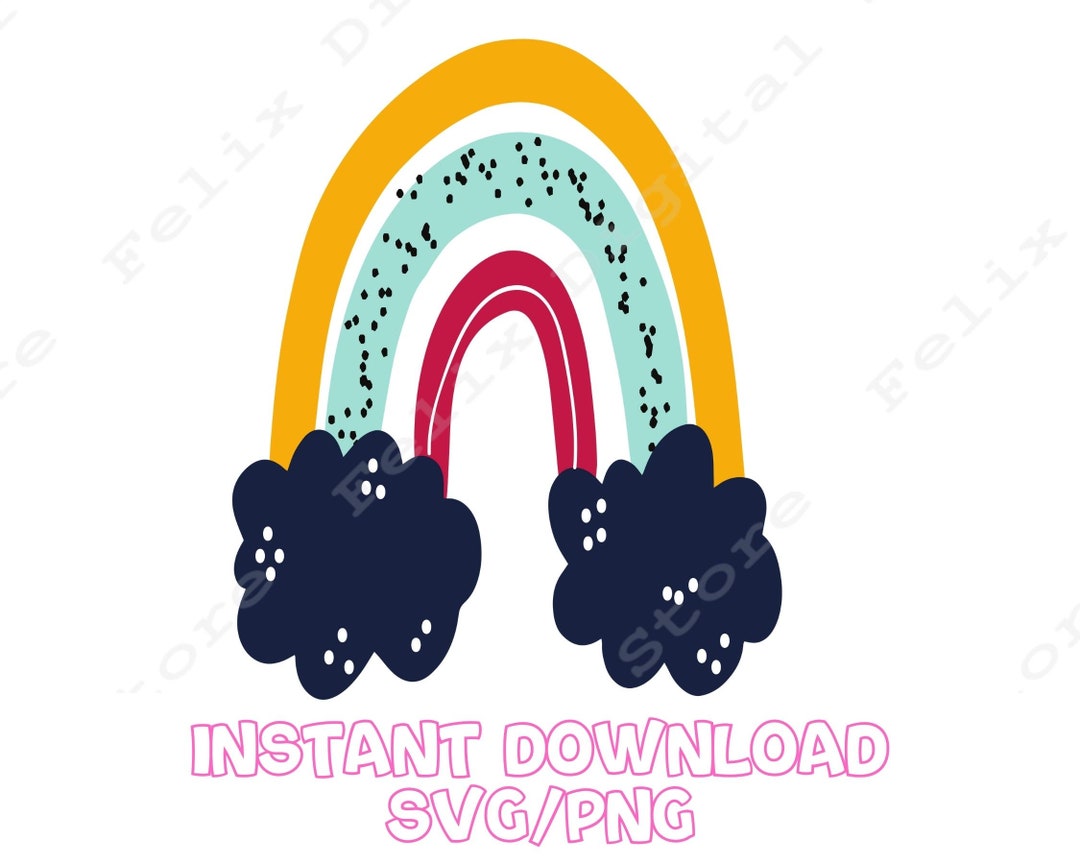 Boho Rainbow SVG Cut File, Pastel Rainbow SVG, Boho Rainbow, Rainbow ...