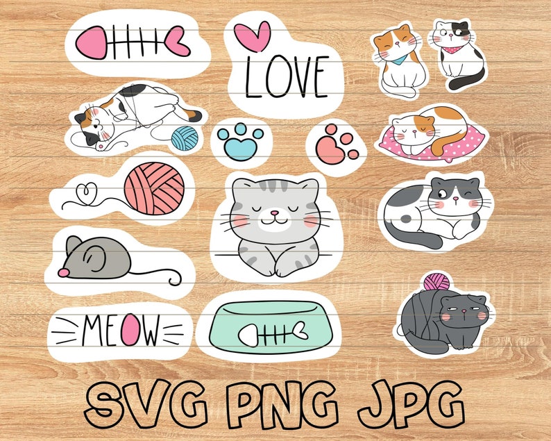 Printable Funny Stickers Cute Sticker Svg Bundle for Cricut Etsy