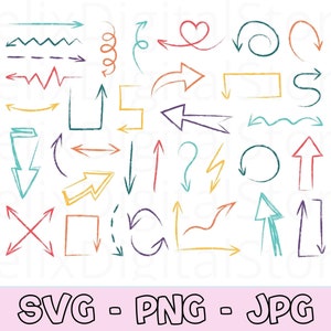 Arrow Bundle, Arrow Clipart, Cute Arrow Svg, Arrow Svg Files, Arrow Svg, Arrow Png, Instant Download, Cricut Svg Files, SVG, PNG, JPG.