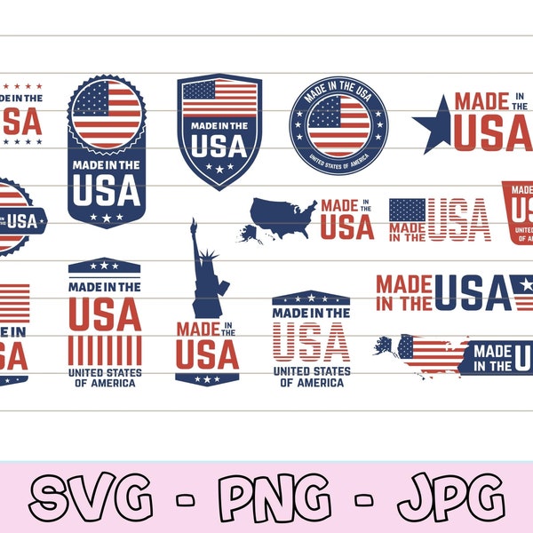 Made in USA Svg Sign With Flag, File Vector, Shirt, Mug,  United States Svg, USA Clipart, Patriotic Svg, USA Svg Bundle, Svg, Jpg, Png.