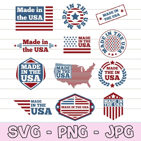 Made in USA Svg Sign With Flag, File Vector, Shirt, Mug,  United States Svg, USA Clipart, Patriotic Svg, USA Svg Bundle, Svg, Jpg, Png.