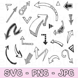 Arrow Bundle, Arrow Clipart, Cute Arrow Svg, Arrow Svg Files, Arrow Svg, Arrow Png, Instant Download, Cricut Svg Files, SVG, PNG, JPG.