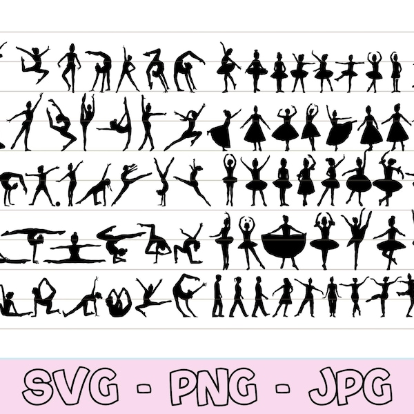 Dance svg Cut File for Cricut, Dancer Silhouette svg, Dance Team svg, Dancer Clipart, Dance Design svg, Dance svg Bundle, Dancers svg, SVG.