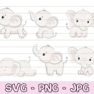 Cute Elephant svg, Elephant svg Bundle, Elephant svg Cricut, Elephant svg Baby, Elephant svg Files, Elephant Nursery Art, Nursery Decor svg.
