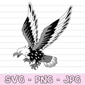 Eagle svg File, Ink Master, Tattoo Design svg, Tattoo Shirt svg, Tattoo Art, Old School Tattoo, Tattoo Clip Art, Tattoo Vector, Animals SVG.