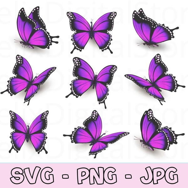 Butterfly Bundle Svg, Butterfly Clipart Svg, Butterfly Vector, Butterfly Svg Files, Butterflies Svg, Butterfly Files, Bundle Svg, SVG, PNG.