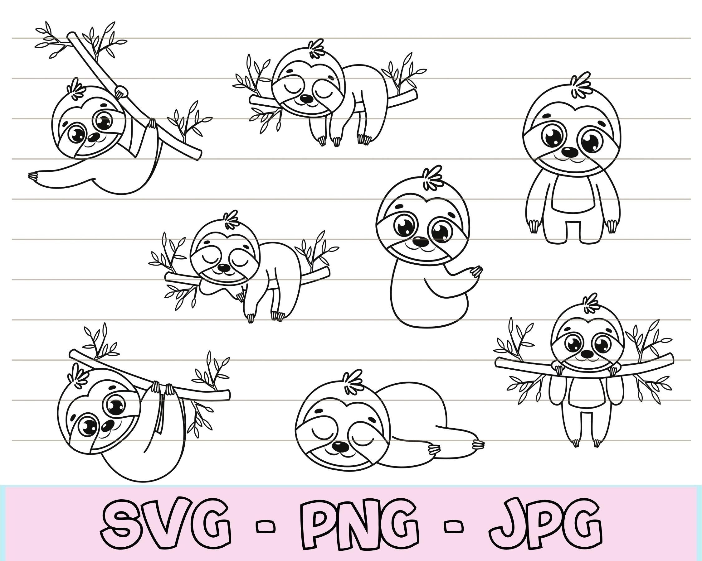Cute Sloth Svg Sloth Designs Svg Bundle for Cricut Sloth Svg - Etsy