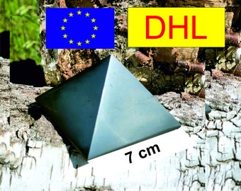 Shungite (RUS) Pyramid 7 cm Handmade / 100% best shungite in the world