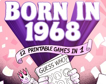 56th Birthday Party Games Born in 1968 Games Bundle Printable Games ...