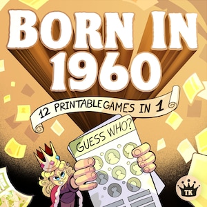 65th Birthday Party Games || Born In 1960 Games Bundle || Printable Games || 65th Birthday Games || 1960 Trivia Game || 1960 Quiz
