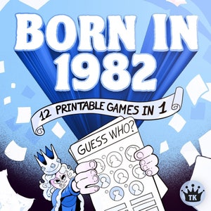 43rd Birthday Party Games For Him || Born In 1982 Games Bundle || Printable Games || 43rd Birthday Games || 1982 Trivia Game || 1982 Quiz