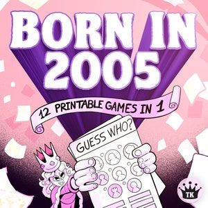 20th Birthday Party Games For Her || Born In 2005 Games Bundle || Printable Games || 20th Birthday Games || 2005 Trivia Game || 2005 Quiz