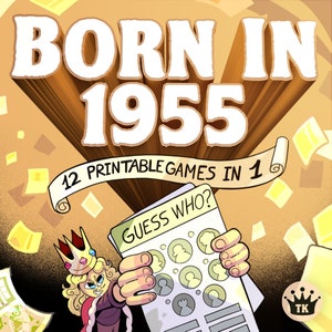 70er Geburtstag Party Spiele || Born In 1955 Spiele Bundle || Druckbare Spiele || 70er Geburtstag Spiele || 1955 Quiz Spiel || 1955 Quiz