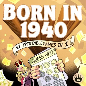 85th Birthday Party Games || Born In 1940 Games Bundle || Printable Games || 85th Birthday Games || 1940 Trivia Game ||  1940 Quiz