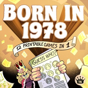 47th Birthday Party Games || Born In 1978 Games Bundle || Printable Games || 47th Birthday Games || 1978 Trivia Game ||  1978 Quiz