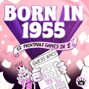 70er Geburtstags-Party-Spiele für Sie || Born In 1955 Spiele Bundle || Druckbare Spiele || 70er Geburtstag Spiele || 1955 Quiz Spiel || 1955 Quiz