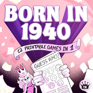85th Birthday Party Games For Her || Born In 1940 Games Bundle || Printable Games || 85th Birthday Games || 1940 Trivia Game ||  1940 Quiz