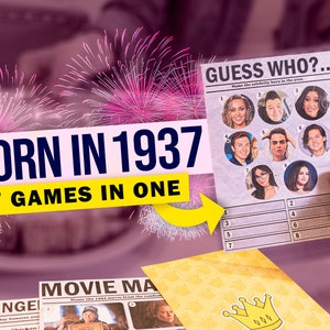 88th Birthday Games For Women, Printable Games For Nursing Home, Birthday Trivia Game, Elderly Games, Games For Older Adult Birthday Parties