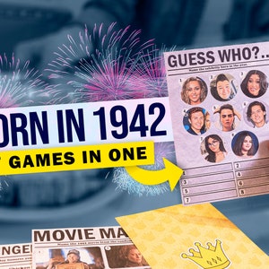 83rd Birthday Games For Men, Printable Games For Nursing Home, Birthday Trivia Game, Elderly Games, Games For Older Adult Birthday Parties