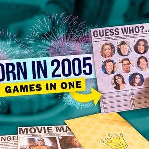 20th Birthday Games, Printable Birthday Games, 2002 Trivia, Printable Games, Games For Adults, Back In 2005 Games, 2005 Quiz, Trivia Games