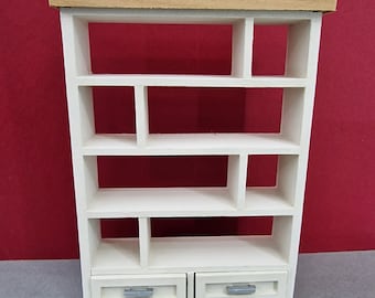 1:12 Scale Dolls House Modern Bookcase / Shelving Unit. Pre-cut, ready to assemble kit